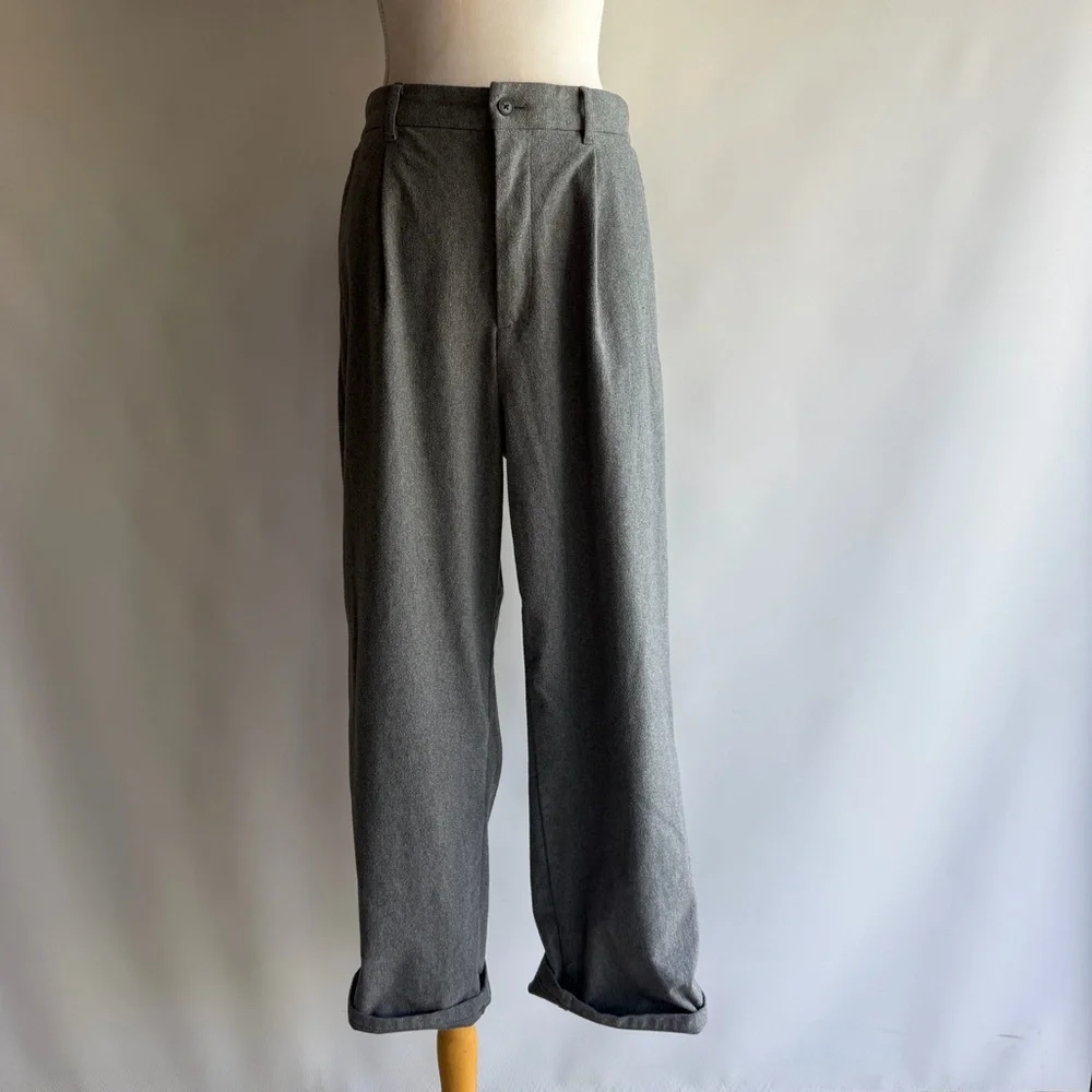 Muji Brushed Wide Trousers - sz L - Picture 4 of 7